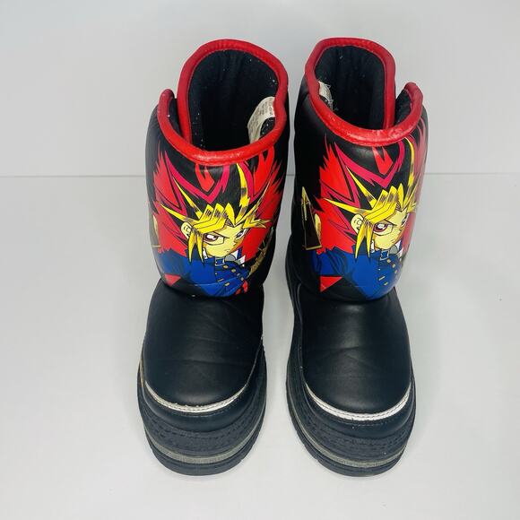 EUC Vintage 1996 Yu Gi Oh! Kids Moon Boots Snow Slip On Hook & Loop Sz 13-1Y - Picture 1 of 11